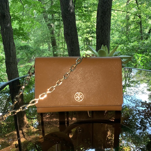 Tory Burch Leather Robinson Chain Crossbody